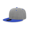 Decky 6 Panel High Profile Structured Acrylic/Polyester Snapback | Decky 6020 HeatherGrey/Royal Standard