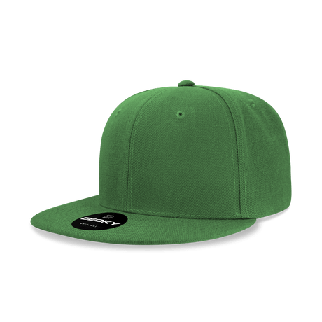 Decky 6 Panel High Profile Structured Acrylic/Polyester Snapback | Decky 6020 Kelly Standard