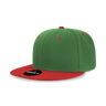 Decky 6 Panel High Profile Structured Acrylic/Polyester Snapback | Decky 6020 Kelly/Red Standard