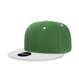 Decky 6 Panel High Profile Structured Acrylic/Polyester Snapback | Decky 6020 Kelly/White Standard