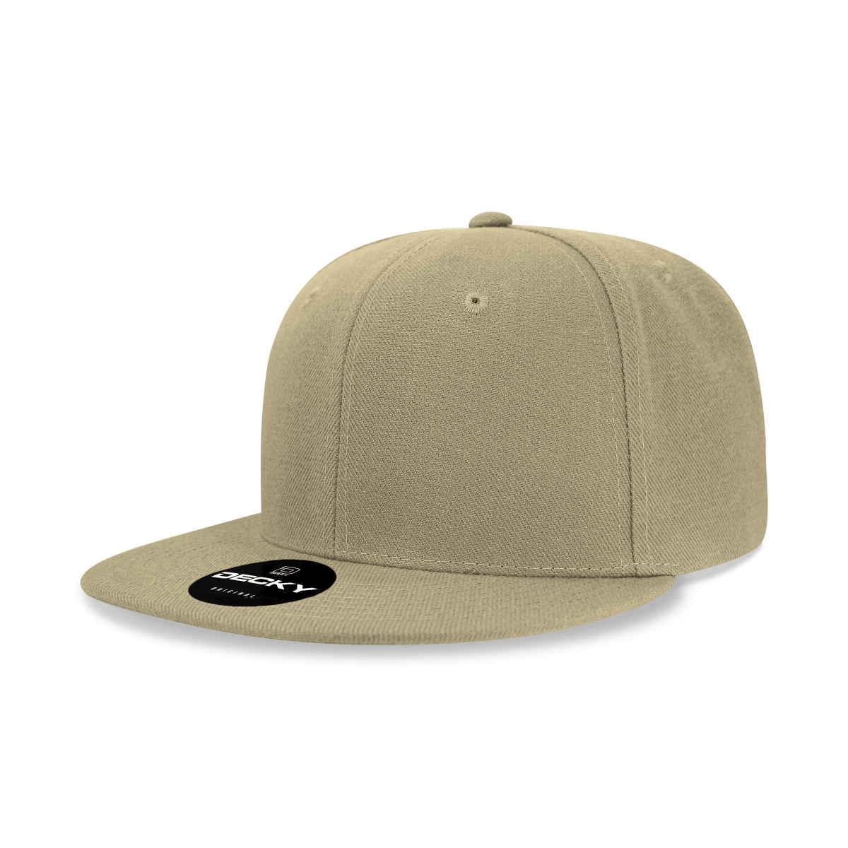 Decky 6 Panel High Profile Structured Acrylic/Polyester Snapback | Decky 6020 Khaki Standard