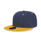 Decky 6 Panel High Profile Structured Acrylic/Polyester Snapback | Decky 6020 Navy/Gold Standard