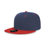 Decky 6 Panel High Profile Structured Acrylic/Polyester Snapback | Decky 6020 Navy/Red Standard