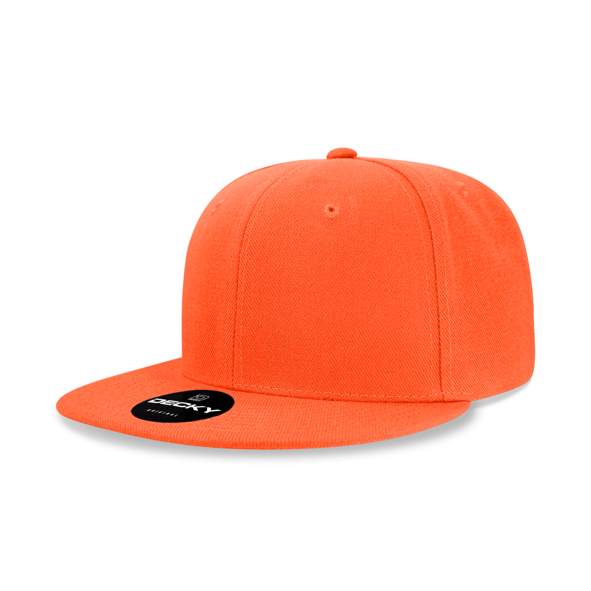 Decky 6 Panel High Profile Structured Acrylic/Polyester Snapback | Decky 6020 Orange Standard