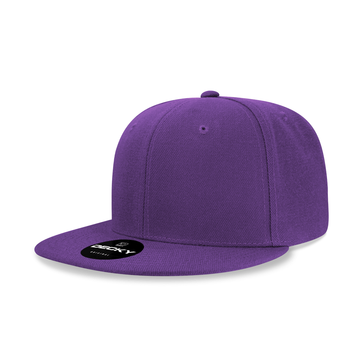 Decky 6 Panel High Profile Structured Acrylic/Polyester Snapback | Decky 6020 Purple Standard
