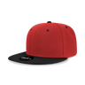 Decky 6 Panel High Profile Structured Acrylic/Polyester Snapback | Decky 6020 Red/Black Standard