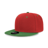 Decky 6 Panel High Profile Structured Acrylic/Polyester Snapback | Decky 6020 Red/Kelly Standard