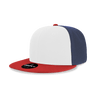 Decky 6 Panel High Profile Structured Acrylic/Polyester Snapback | Decky 6020 Red/White/Navy Standard