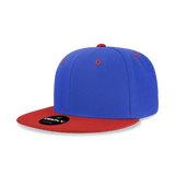 Decky 6 Panel High Profile Structured Acrylic/Polyester Snapback | Decky 6020 Royal/Red Standard