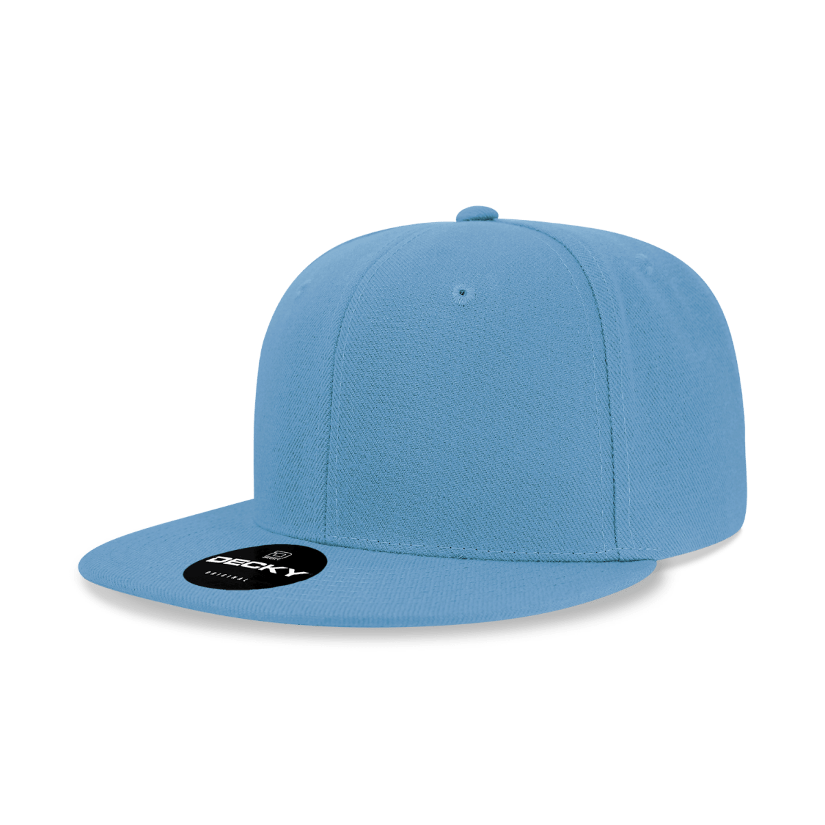 Decky 6 Panel High Profile Structured Acrylic/Polyester Snapback | Decky 6020 Sky Blue Standard