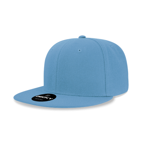 Decky 6 Panel High Profile Structured Acrylic/Polyester Snapback | Decky 6020 Sky Blue Standard