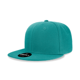 Decky 6 Panel High Profile Structured Acrylic/Polyester Snapback | Decky 6020 Teal Standard