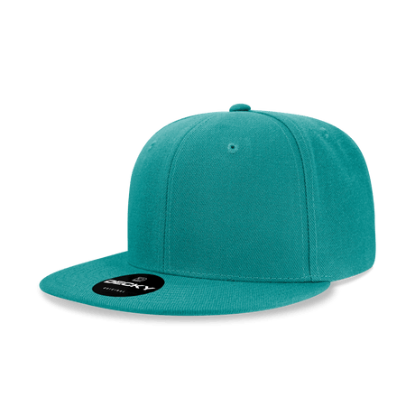 Decky 6 Panel High Profile Structured Acrylic/Polyester Snapback | Decky 6020 Teal Standard