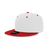 Decky 6 Panel High Profile Structured Acrylic/Polyester Snapback | Decky 6020 White/Cardinal Standard