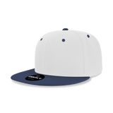 Decky 6 Panel High Profile Structured Acrylic/Polyester Snapback | Decky 6020 White/Navy Standard