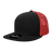 Decky 6 Panel High Profile Structured Acrylic/Polyester Trucker | Decky 1052 Black/Cardinal Standard