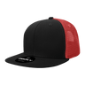 Decky 6 Panel High Profile Structured Acrylic/Polyester Trucker | Decky 1052 Black/Cardinal Standard