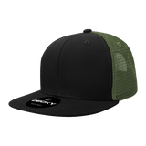 Decky 6 Panel High Profile Structured Acrylic/Polyester Trucker | Decky 1052 Black/Olive Standard