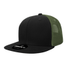 Decky 6 Panel High Profile Structured Acrylic/Polyester Trucker | Decky 1052 Black/Olive Standard