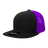 Decky 6 Panel High Profile Structured Acrylic/Polyester Trucker | Decky 1052 Black/Purple Standard