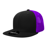 Decky 6 Panel High Profile Structured Acrylic/Polyester Trucker | Decky 1052 Black/Purple Standard