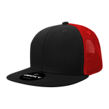 Decky 6 Panel High Profile Structured Acrylic/Polyester Trucker | Decky 1052 Black/Red Standard