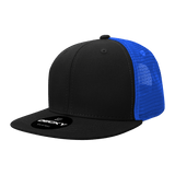Decky 6 Panel High Profile Structured Acrylic/Polyester Trucker | Decky 1052 Black/Royal Standard