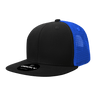 Decky 6 Panel High Profile Structured Acrylic/Polyester Trucker | Decky 1052 Black/Royal Standard