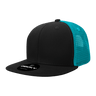 Decky 6 Panel High Profile Structured Acrylic/Polyester Trucker | Decky 1052 Black/Teal Standard