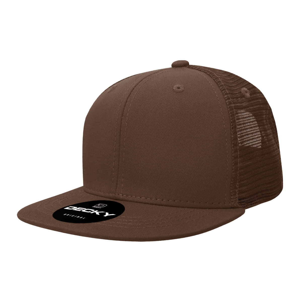 Decky 6 Panel High Profile Structured Acrylic/Polyester Trucker | Decky 1052 Brown Standard