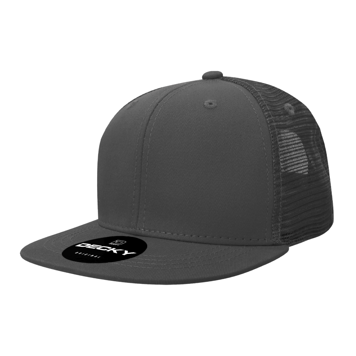 Decky 6 Panel High Profile Structured Acrylic/Polyester Trucker | Decky 1052 Charcoal Standard