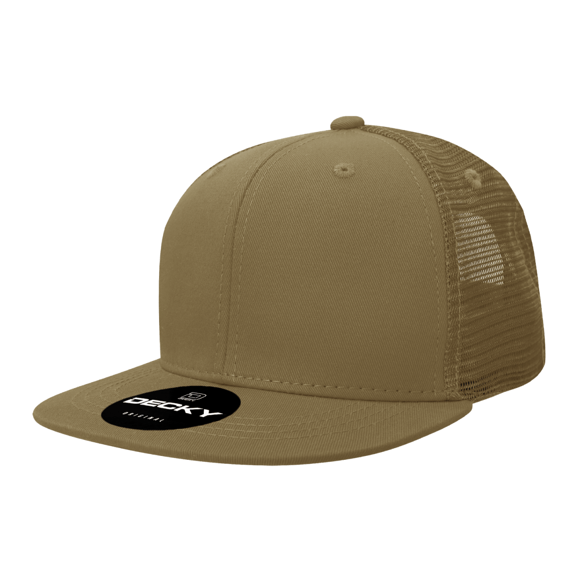 Decky 6 Panel High Profile Structured Acrylic/Polyester Trucker | Decky 1052 Coyote Standard