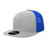 Decky 6 Panel High Profile Structured Acrylic/Polyester Trucker | Decky 1052 Grey/Royal Standard