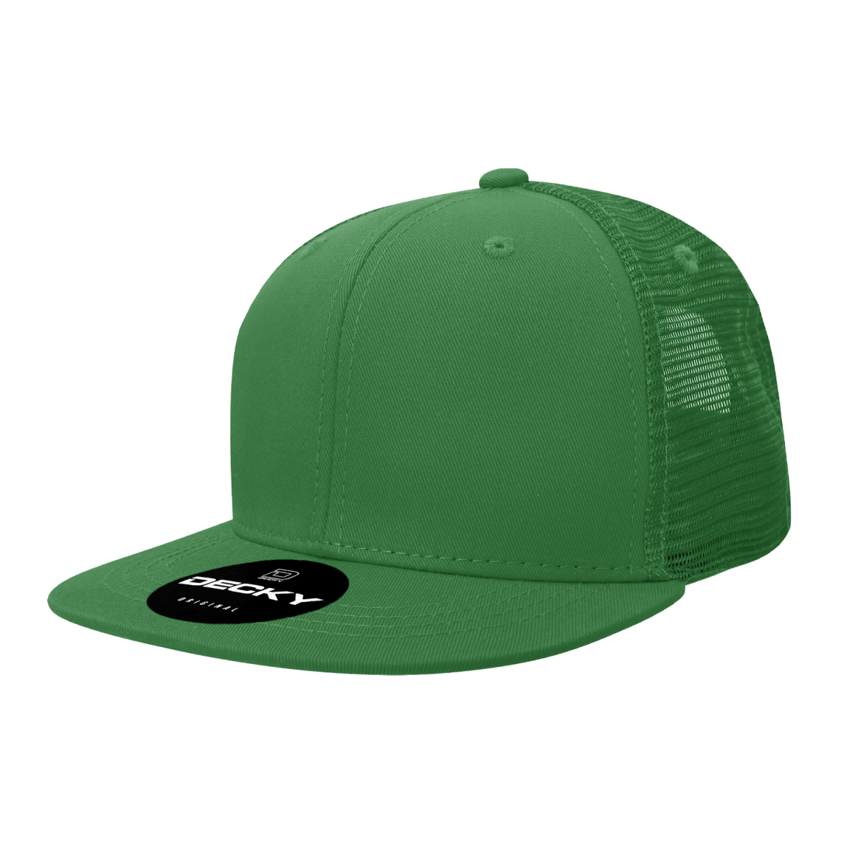 Decky 6 Panel High Profile Structured Acrylic/Polyester Trucker | Decky 1052 Kelly Standard