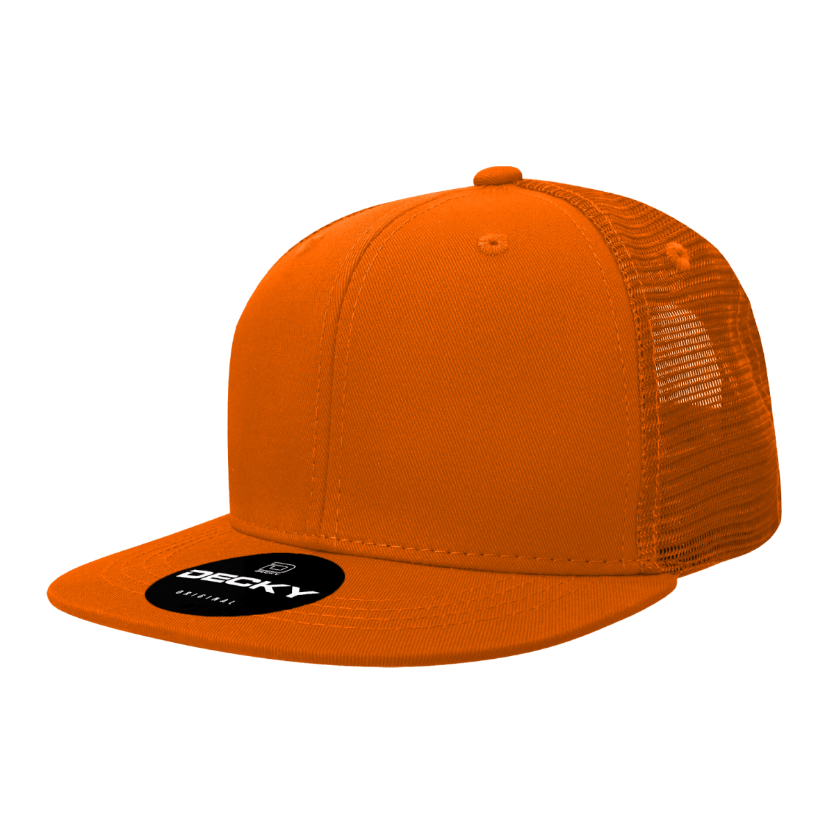 Decky 6 Panel High Profile Structured Acrylic/Polyester Trucker | Decky 1052 Orange Standard