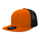 Decky 6 Panel High Profile Structured Acrylic/Polyester Trucker | Decky 1052 Orange/Black Standard