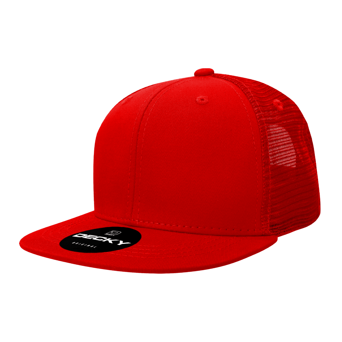 Decky 6 Panel High Profile Structured Acrylic/Polyester Trucker | Decky 1052 Red Standard