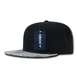 Decky 6 Panel High Profile Structured Bandanna Bill Snapback | Decky 1093 Black/Grey OSFM