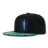 Decky 6 Panel High Profile Structured Bandanna Bill Snapback | Decky 1093 Black/Kelly OSFM