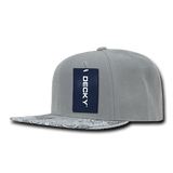 Decky 6 Panel High Profile Structured Bandanna Bill Snapback | Decky 1093 Grey/Grey OSFM