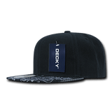Decky 6 Panel High Profile Structured Bandanna Bill Snapback | Decky 1093 Navy/Navy OSFM