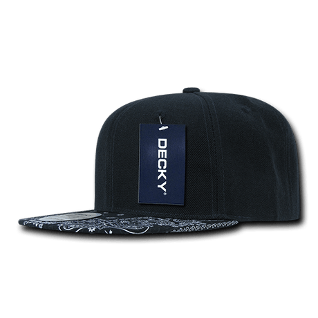 Decky 6 Panel High Profile Structured Bandanna Bill Snapback | Decky 1093 Navy/Navy OSFM