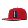 Decky 6 Panel High Profile Structured Bandanna Bill Snapback | Decky 1093 Red/Red OSFM