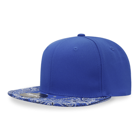 Decky 6 Panel High Profile Structured Bandanna Bill Snapback | Decky 1093 Royal/Royal OSFM