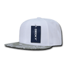 Decky 6 Panel High Profile Structured Bandanna Bill Snapback | Decky 1093 White/Grey OSFM