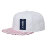 Decky 6 Panel High Profile Structured Bandanna Bill Snapback | Decky 1093 White/Pink OSFM