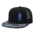 Decky 6 Panel High Profile Structured Bandanna Bill Trucker | Decky 1083 Black/Black OSFM