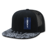 Decky 6 Panel High Profile Structured Bandanna Bill Trucker | Decky 1083 Black/Black OSFM