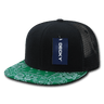 Decky 6 Panel High Profile Structured Bandanna Bill Trucker | Decky 1083 Black/Kelly OSFM