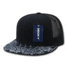 Decky 6 Panel High Profile Structured Bandanna Bill Trucker | Decky 1083 Black/Navy OSFM